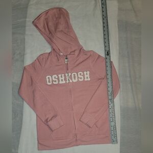 Girl's jacket, Oshkosh, zipper hoodie, pink